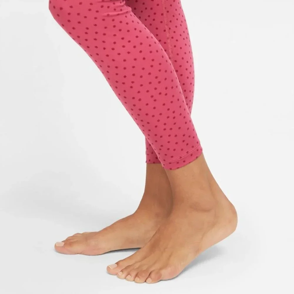 Nike Yoga Dots Twist Sweet Beet 7/8 Leggings